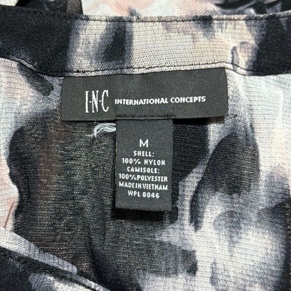 INC sheer blouse with removable v-neck camisole - Picture 5 of 5